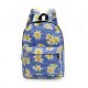 Female students backpack canvas shoulder bag schoolbag print